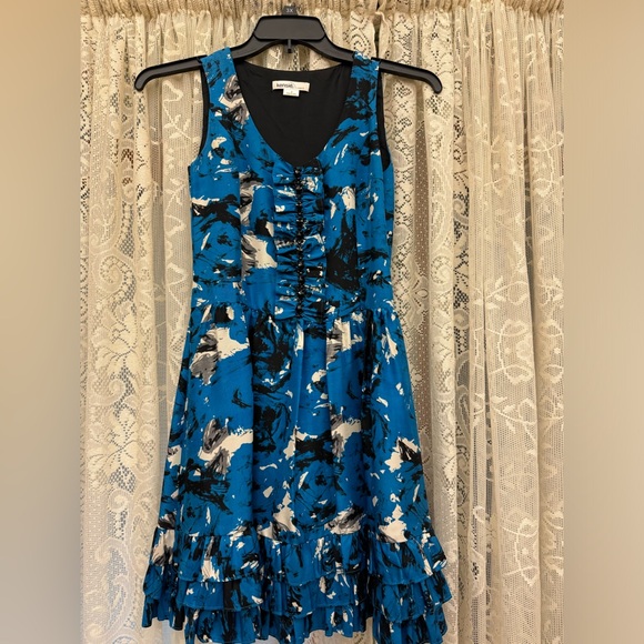 Kensie Floral Blue Mini Dress - Picture 1 of 8